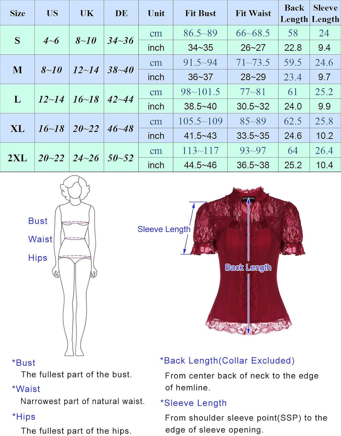 Women'S Blouse Vintage Victorian Blouse for Women Top Retro Elegant Casual Party Evening