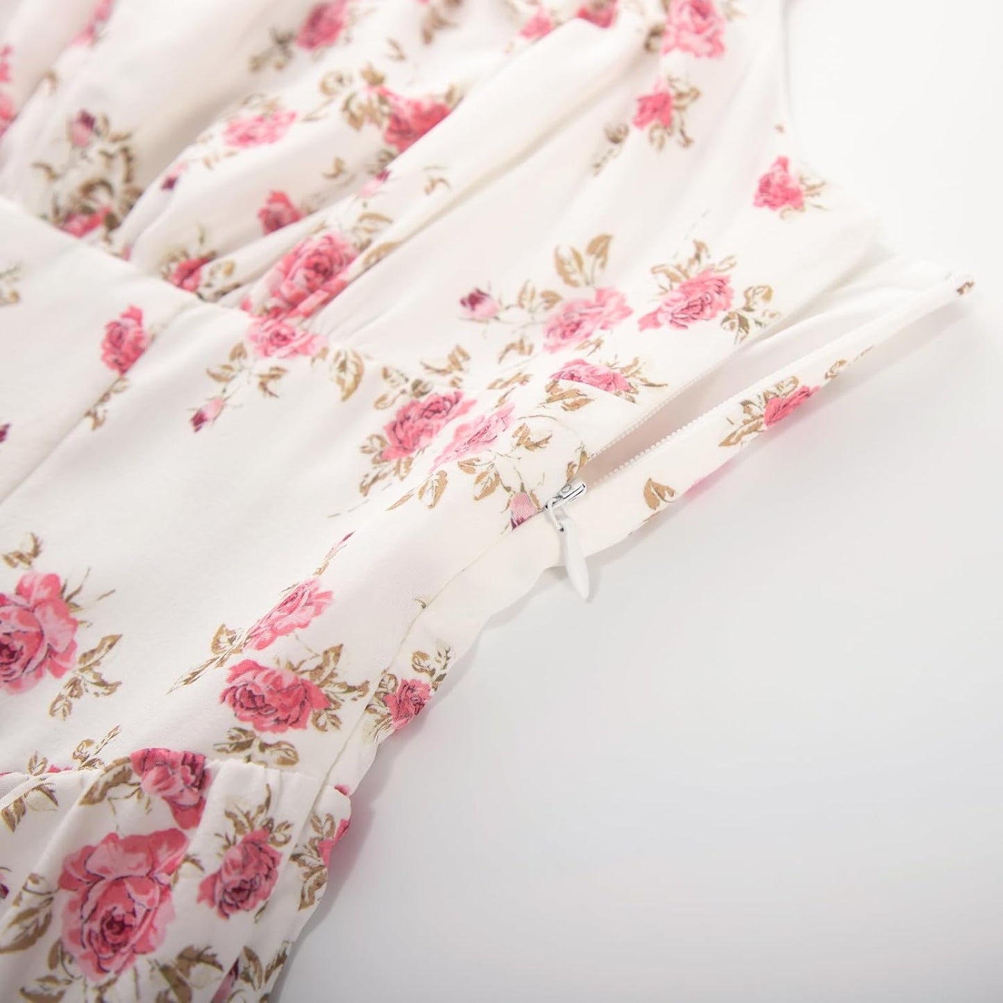 Women Sun Dress Victorian Casual A-Line Sleeveless Spaghetti Strap Floral Dresses for Summer Beach