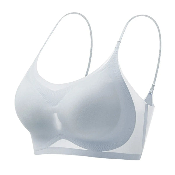 New Women Sexy Push up Bra Seamless Ultra-Thin Ice Silk Bra Intimates Wireless Bralette Underwear Air Cooling Brassiere with Pad
