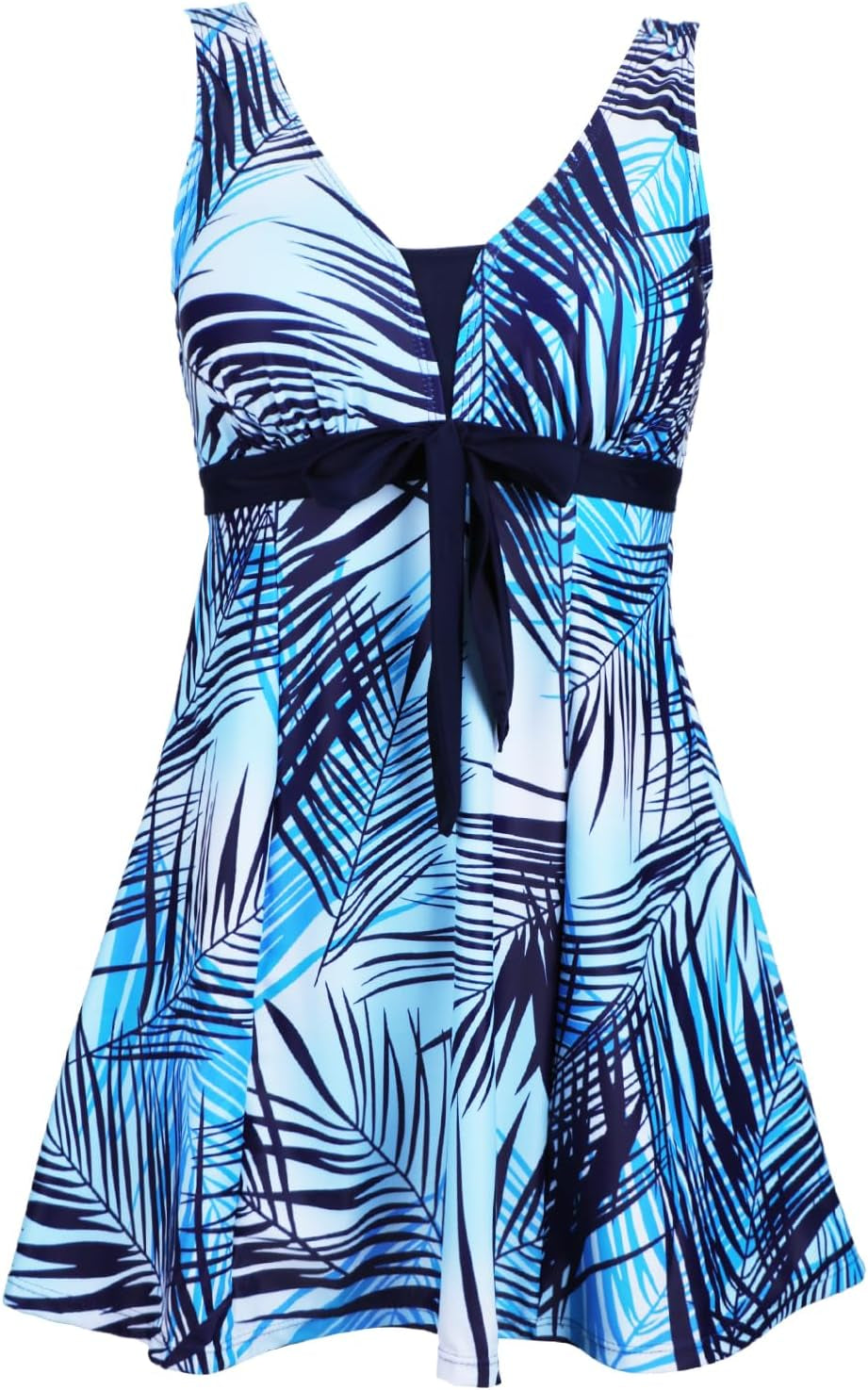 Womens plus Size Swimsuit One Piece Skirted Swimwear Tummy Control Swimming Costume with Shorts